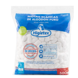 MOTAS DE ALGODON x 500g -  HIGIETEX