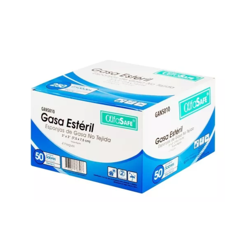GASA ESTERIL NO TEJIDA  SOBRE X 5. Alfa Safe