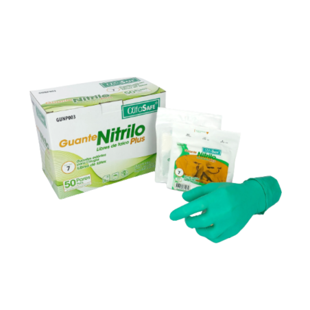 Guante de Nitrilo Plus Estéril ALFA SAFE